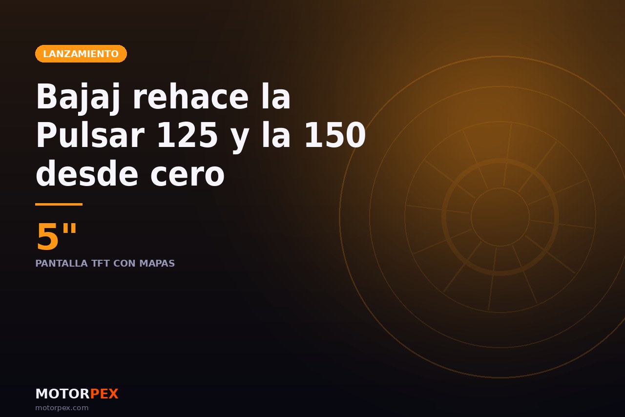 Bajaj rehace la Pulsar 125 y la 150 desde cero: motor nuevo, monoamortiguador y TFT de 5 pulgadas