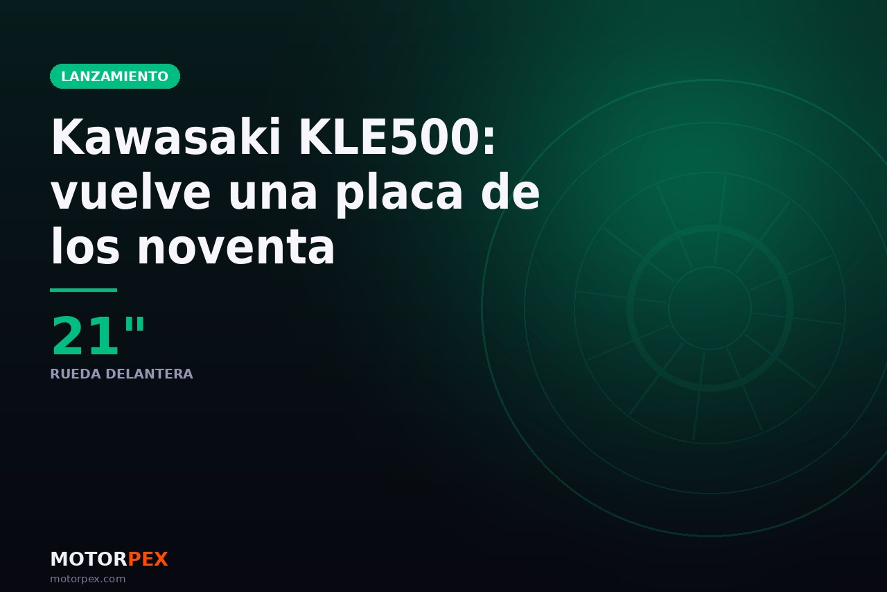 Kawasaki recupera el nombre KLE500: trail de 451 cc con rueda de 21 pulgadas