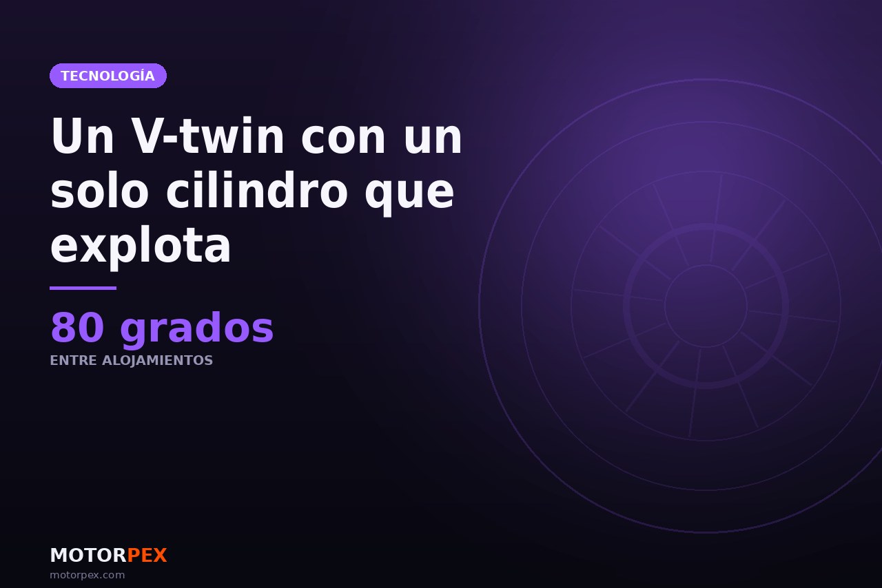 La patente más rara del año: un V-twin con un solo cilindro que explota y otro falso