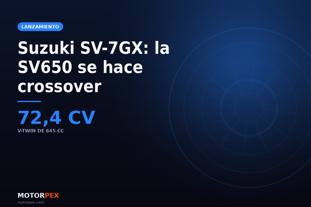 Suzuki convierte la SV650 en crossover: llega la SV-7GX con cambio rápido de serie